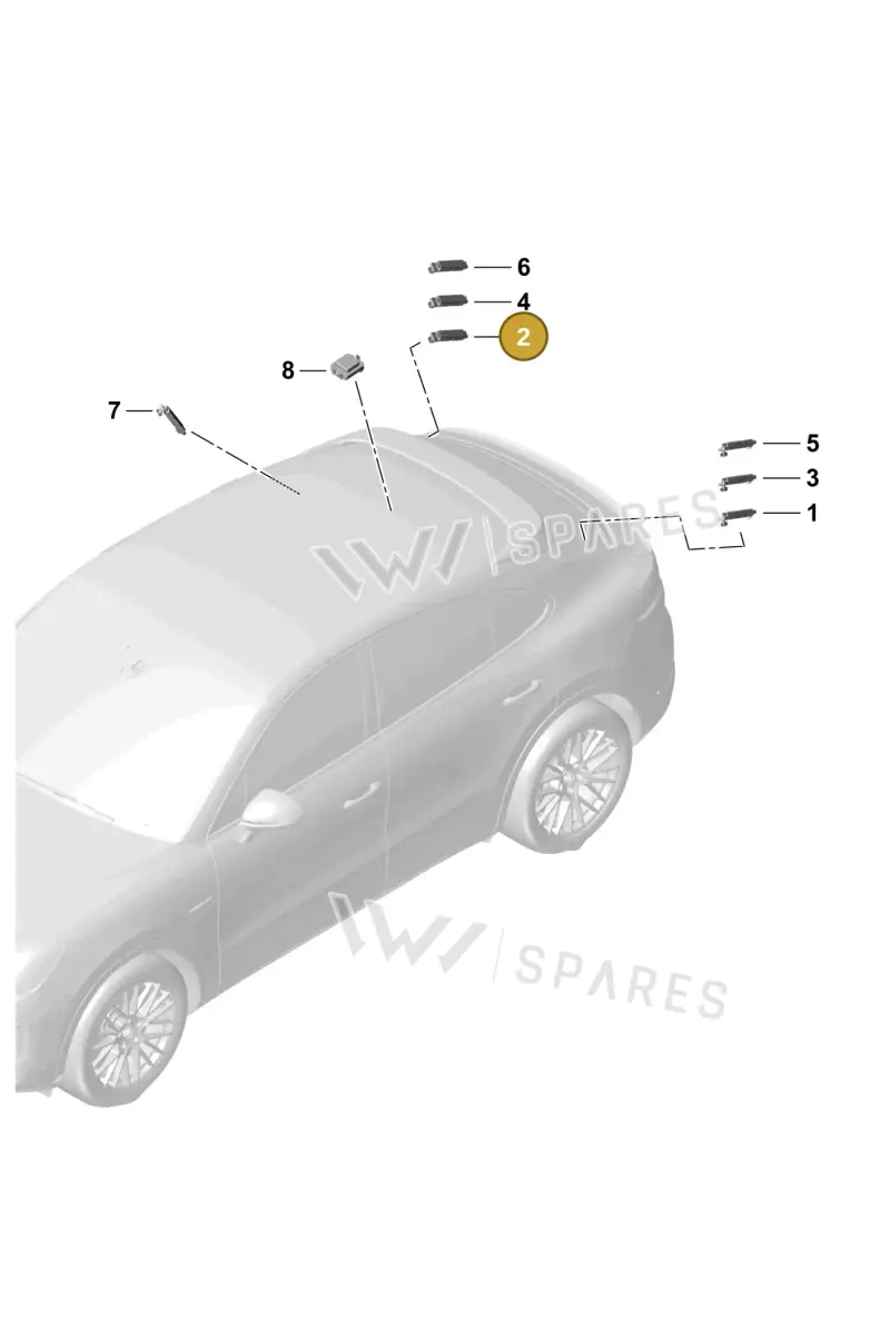 95B035225D — Porsche Cayenne (2017-2023) diagram p51911016, position 2