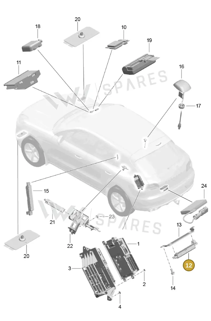95B035225E — Porsche Macan (2013-2018) diagram p44911011, position 12