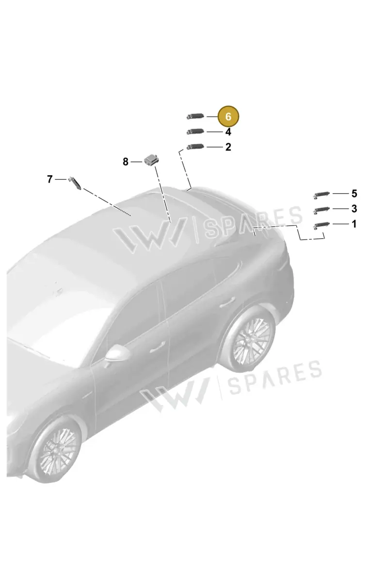 95B035225E — Porsche Cayenne (2017-2023) diagram p51911016, position 6
