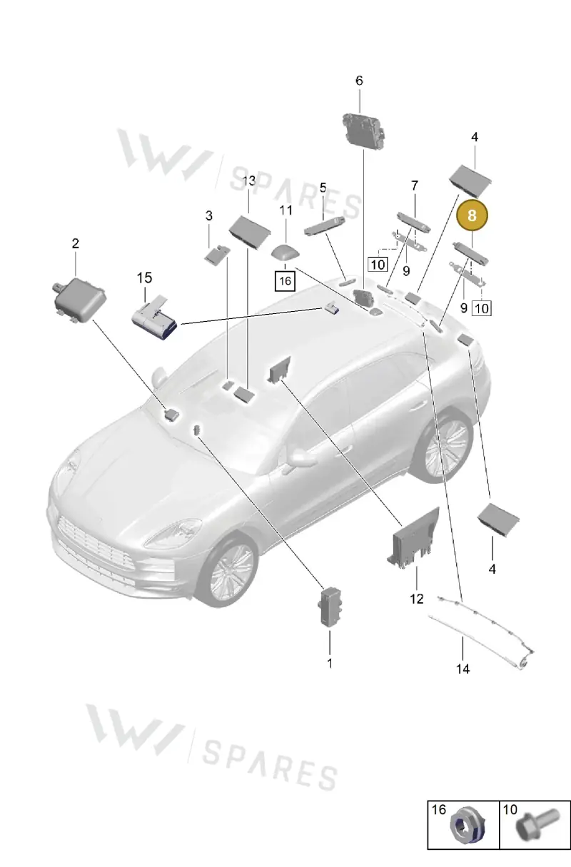 95B035225F — Porsche Macan (2018-2022) diagram p52912000, position 8