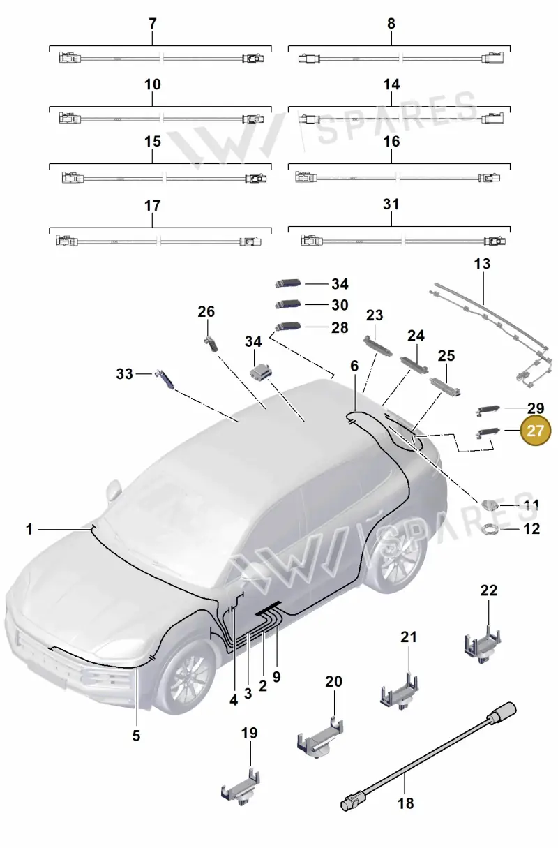 95B035225F — Porsche Cayenne Coupe (2023-2023) diagram p60912100, position 27