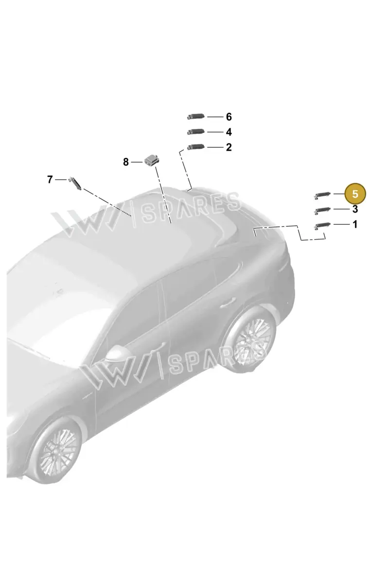95B035225G — Porsche Cayenne (2017-2023) diagram p51911016, position 5