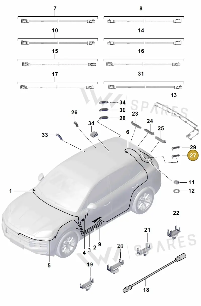 95B035225G — Porsche Cayenne Coupe (2023-2023) diagram p60912100, position 27