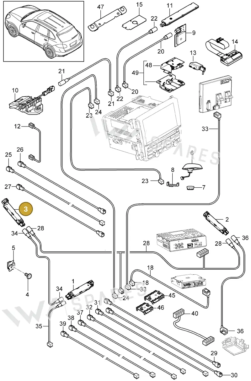 95B035225P — Porsche Cayenne (2010-2018) diagram p37911003, position 3