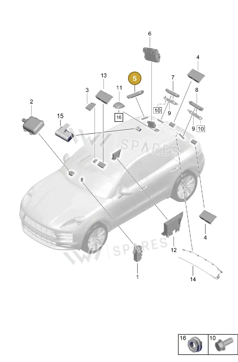 95B035225P — Porsche Macan (2018-2022) diagram p52912000, position 5