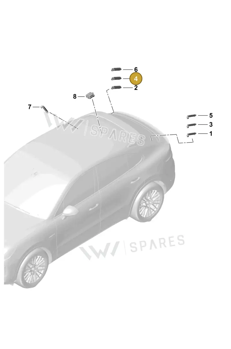 95B035225R — Porsche Cayenne (2017-2023) diagram p51911016, position 4