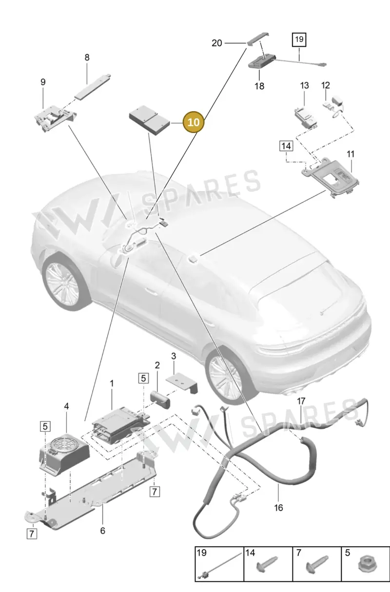 95B035500 — Porsche Macan (2018-2022) diagram p52911040, position 10