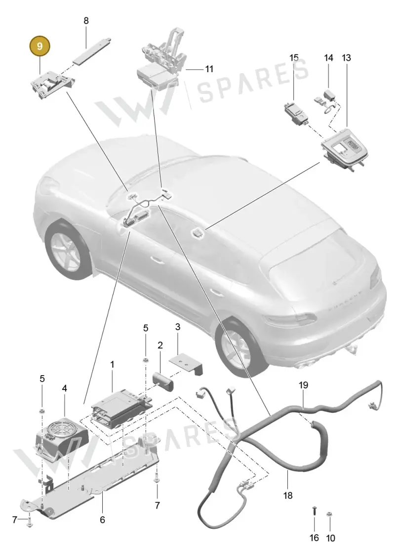 95B035525A — Porsche Macan GTS (2013-2018) diagram p44911004, position 9