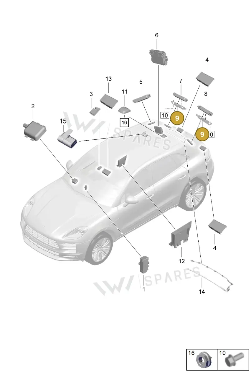 95B035545A — Porsche Macan (2018-2022) diagram p52912000, position 9