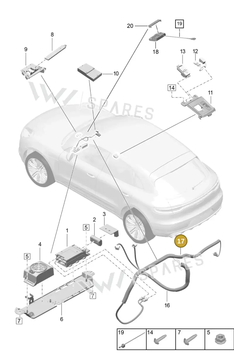 95B035550CL — Porsche Macan (2018-2022) diagram p52911040, position 17