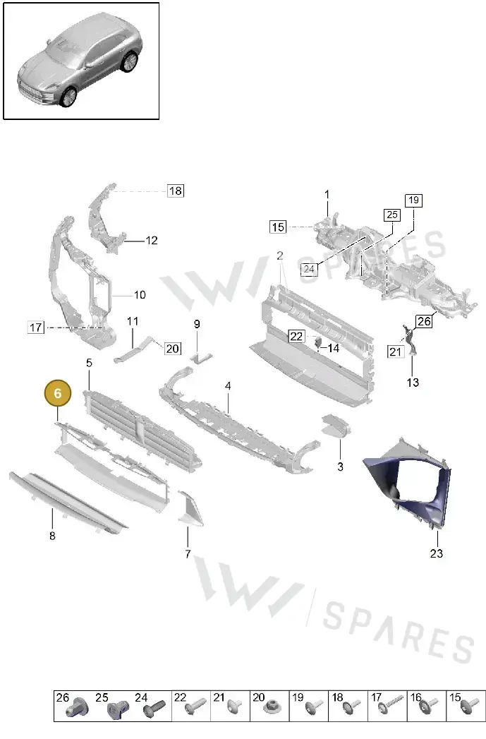 95B121710JOK1 — Porsche Macan (2018-2022) diagram p52802205, position 6
