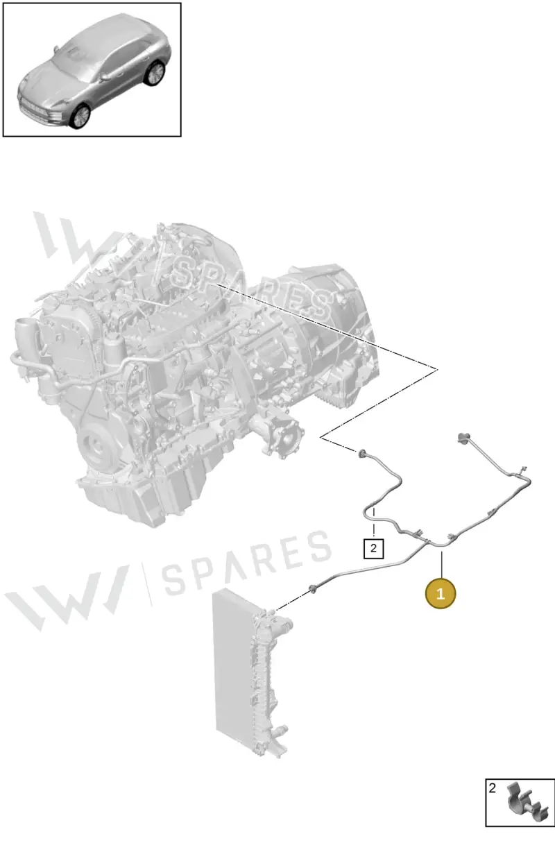 95B122909E — Porsche Macan (2018-2022) diagram p52105160, position 1