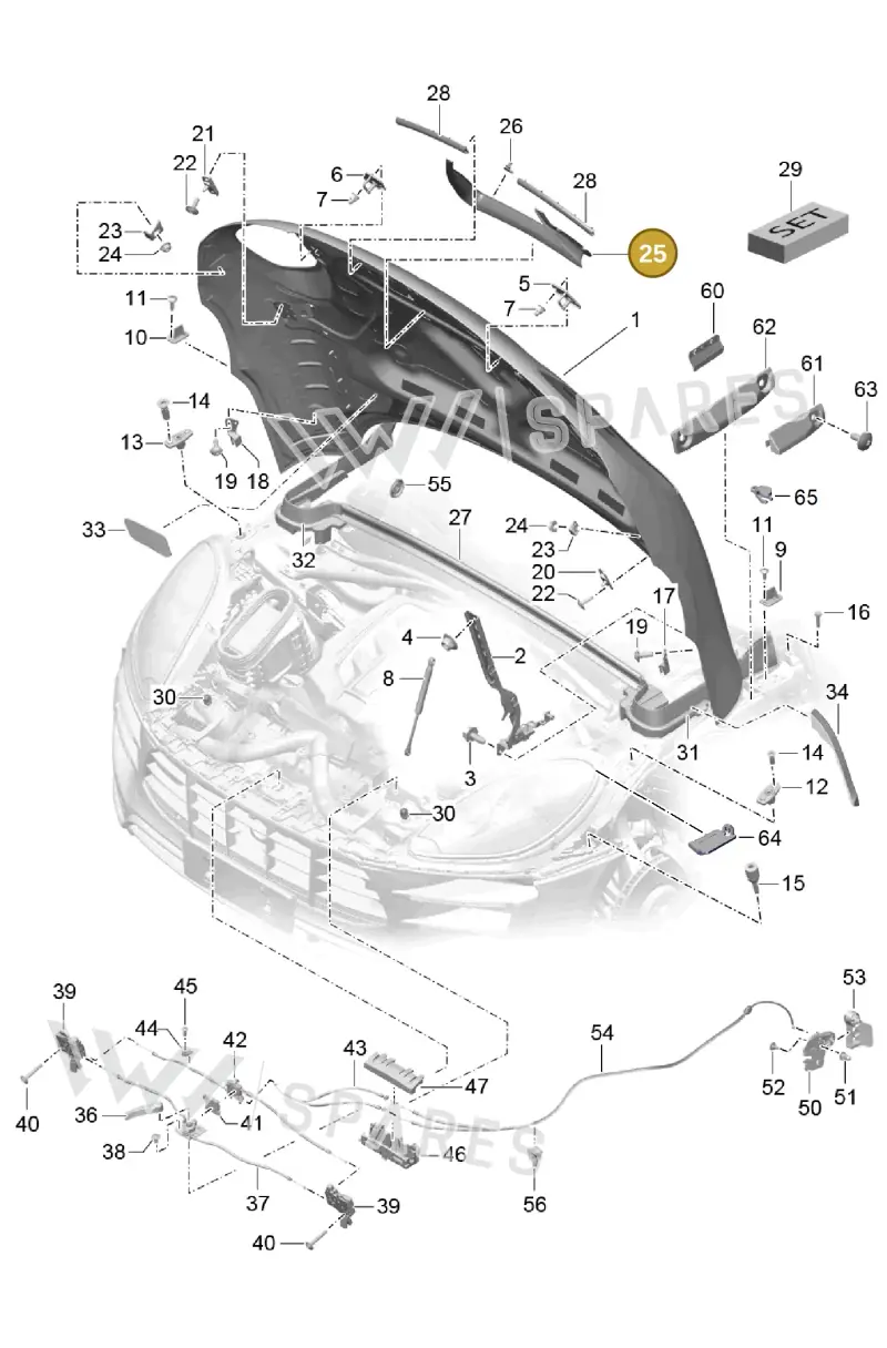 95B129551 — Porsche Macan GTS (2013-2018) diagram p44803000, position 25