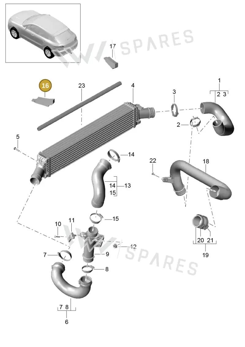 95B145563A — Porsche Macan (2013-2018) diagram p44107070, position 16