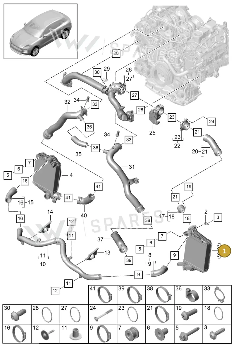 95B145803G — Porsche Macan (2018-2022) diagram p52000020, position 1