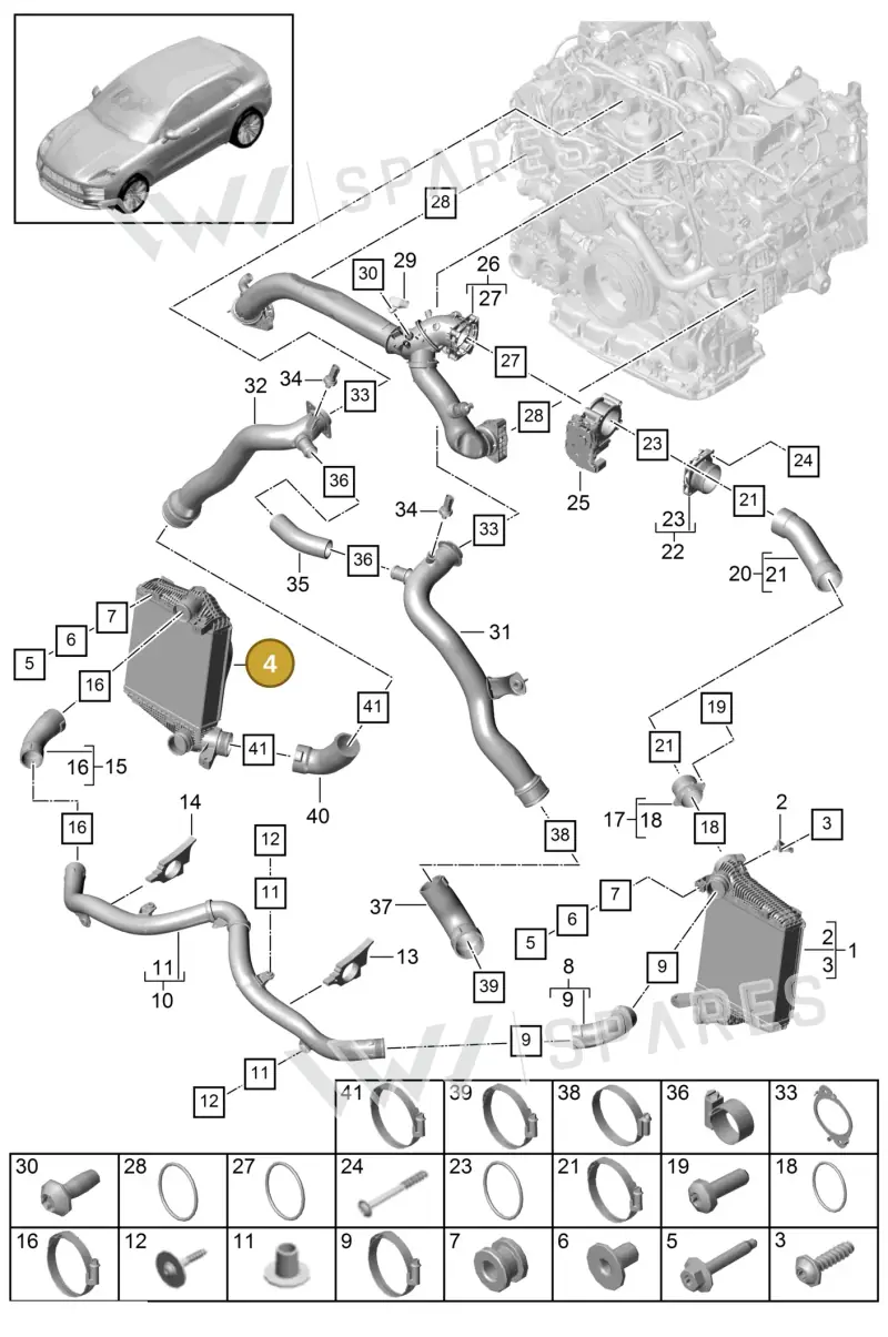 95B145804E — Porsche Macan (2018-2022) diagram p52000020, position 4