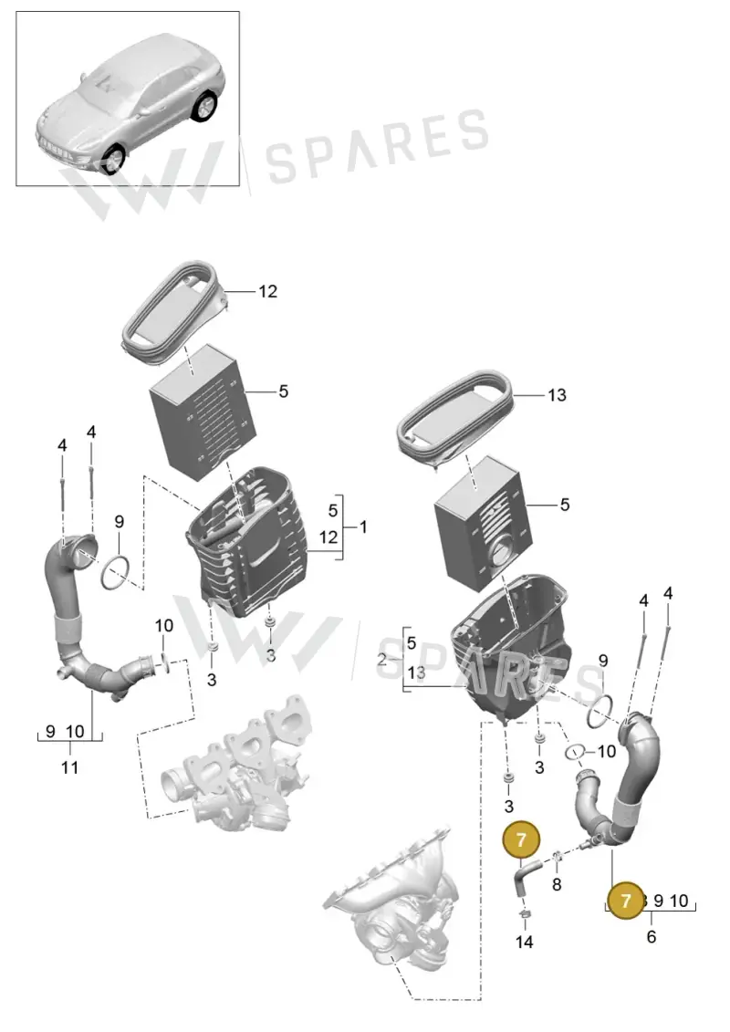 95B145845A — Porsche Macan (2013-2018) diagram p44106000, position 7