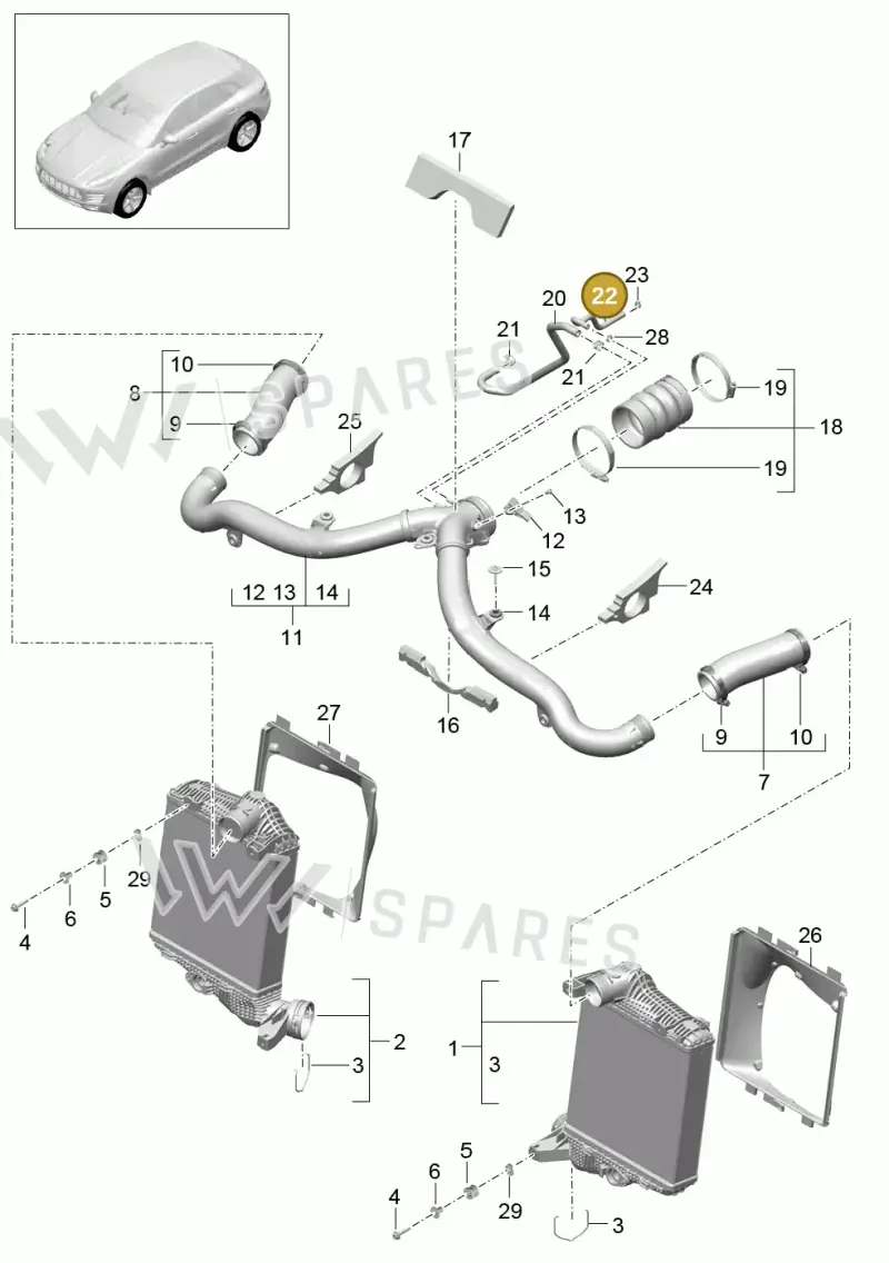 95B145979A — Porsche Macan GTS (2013-2018) diagram p44107070, position 22