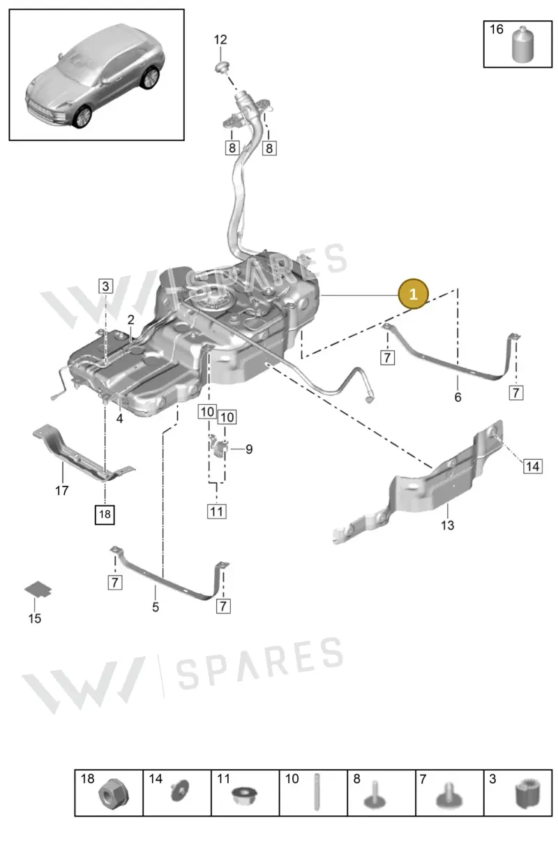 95B201060R — Porsche Macan (2018-2022) diagram p52000030, position 1