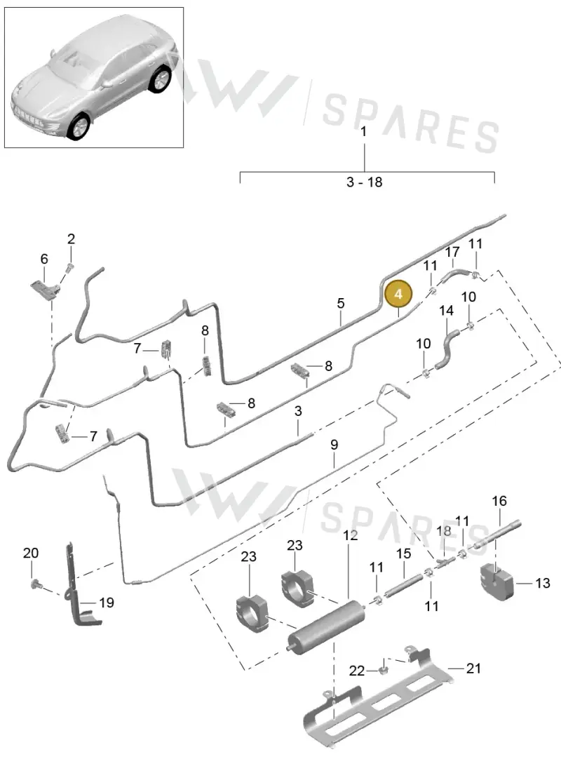 95B201533A — Porsche Macan (2013-2018) diagram p44201020, position 4