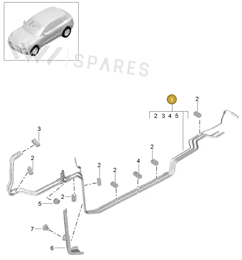 95B201544AA — Porsche Macan (2013-2018) diagram p44201020, position 1