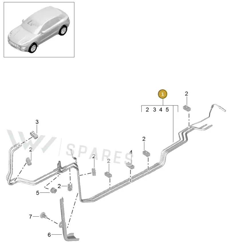 95B201544R — Porsche Macan (2013-2018) diagram p44201020, position 1