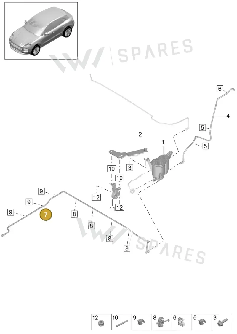 95B201991C — Porsche Macan (2018-2022) diagram p52000081, position 7