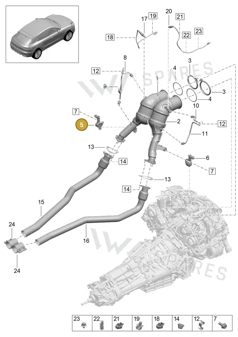 95B253230A — Porsche Macan R4 TFSI (2018-) diagram p52000130, position 5
