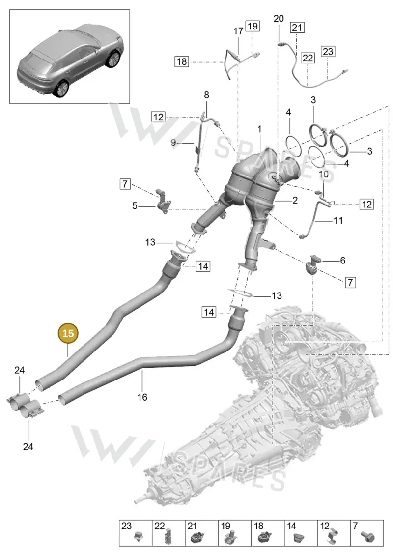 95B253300P — Porsche Macan (2018-2022) diagram p52000130, position 15