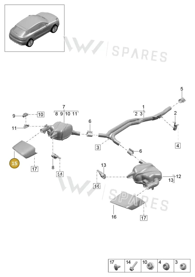95B253681CS — Porsche Macan (2018-2022) diagram p52000130, position 15