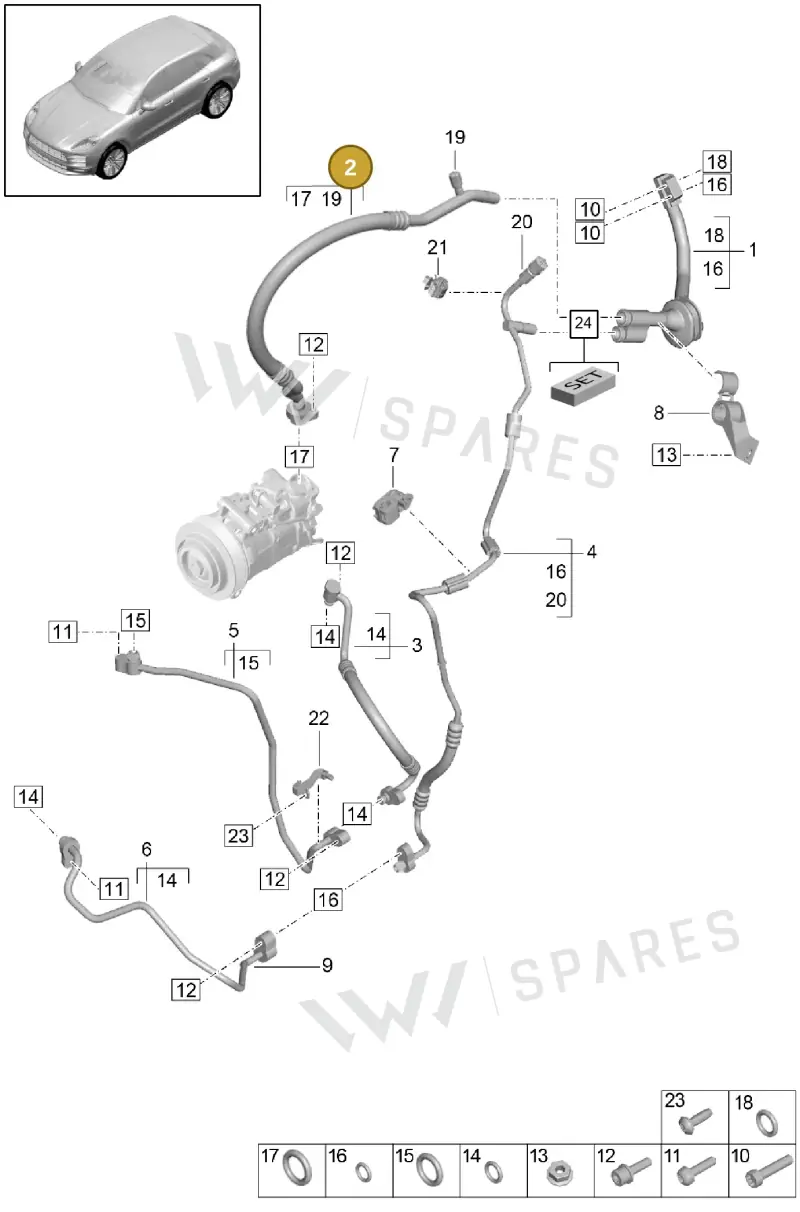 95B260707G — Porsche Macan R4 TFSI (2018-) diagram p52814500, position 2
