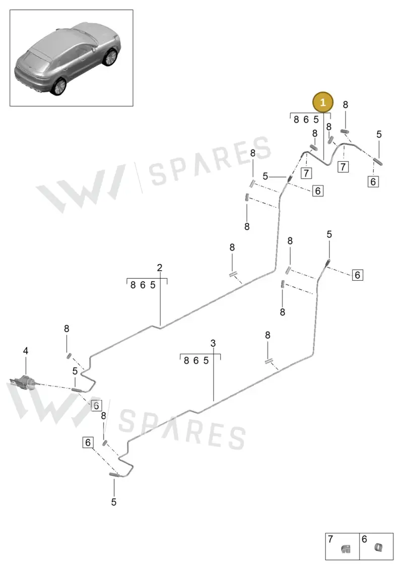 95B261191AB — Porsche Macan (2018-2022) diagram p52813900, position 1