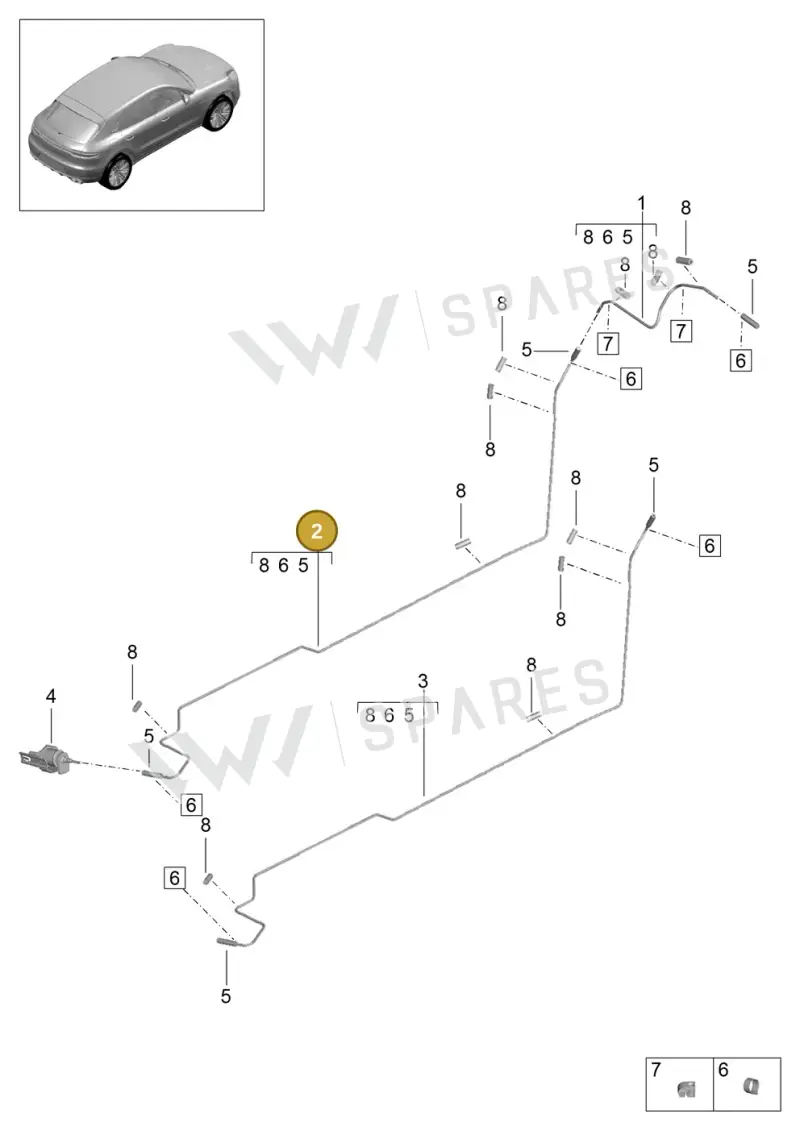 95B261191L — Porsche Macan (2018-2022) diagram p52813900, position 2