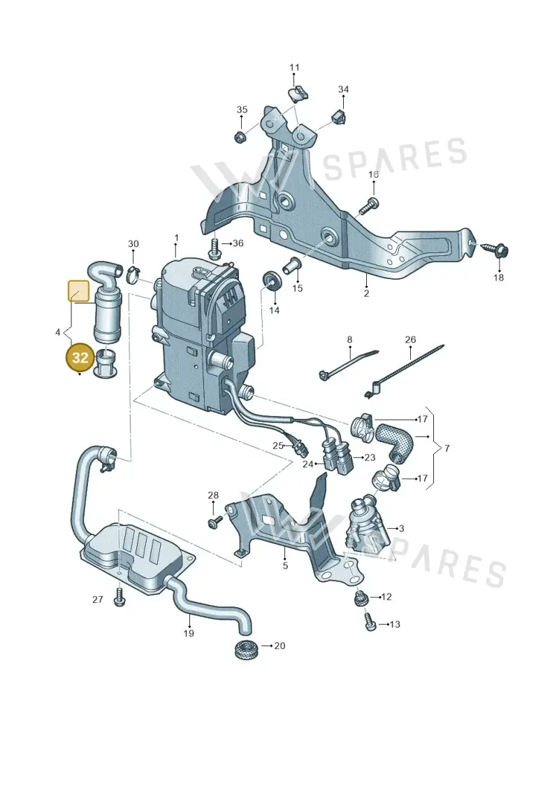 95B265587 — Audi A8 (2017-2025) diagram 838261000, position 32