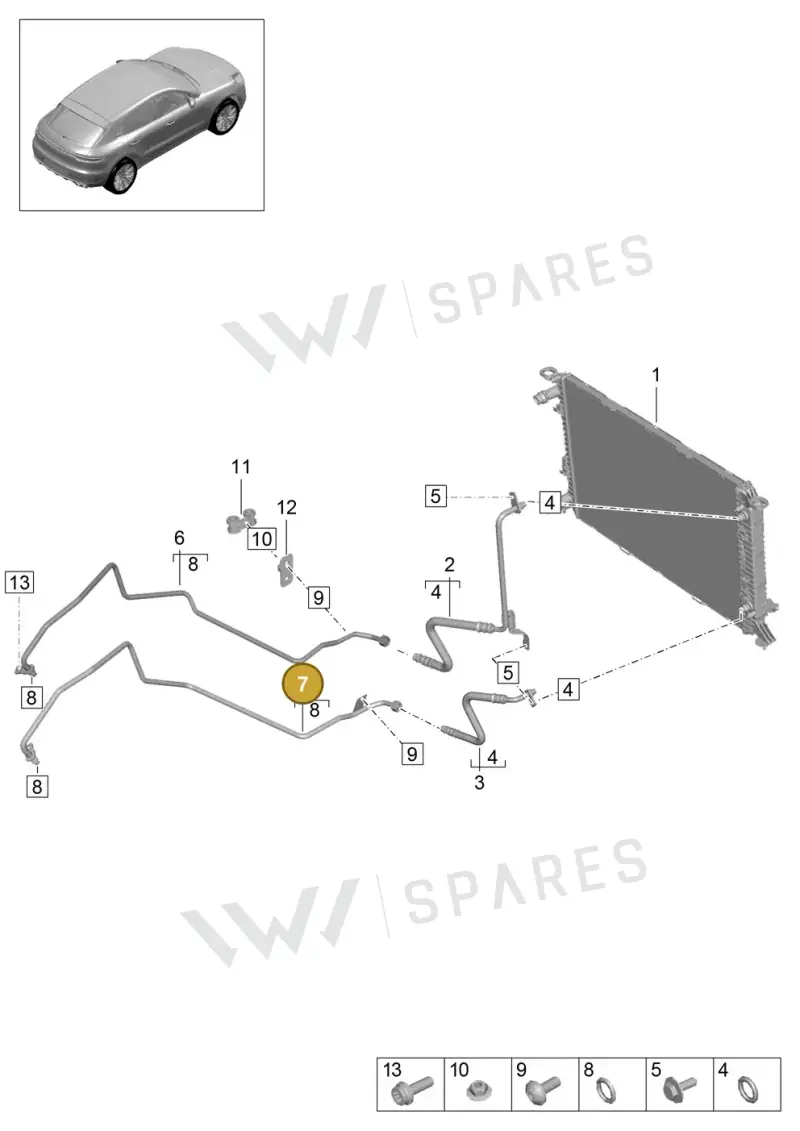 95B317818B — Porsche Macan (2018-2022) diagram p52000060, position 7