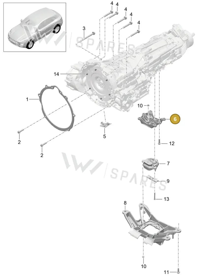 95B399115 — Porsche Macan (2013-2018) diagram p44306000, position 6