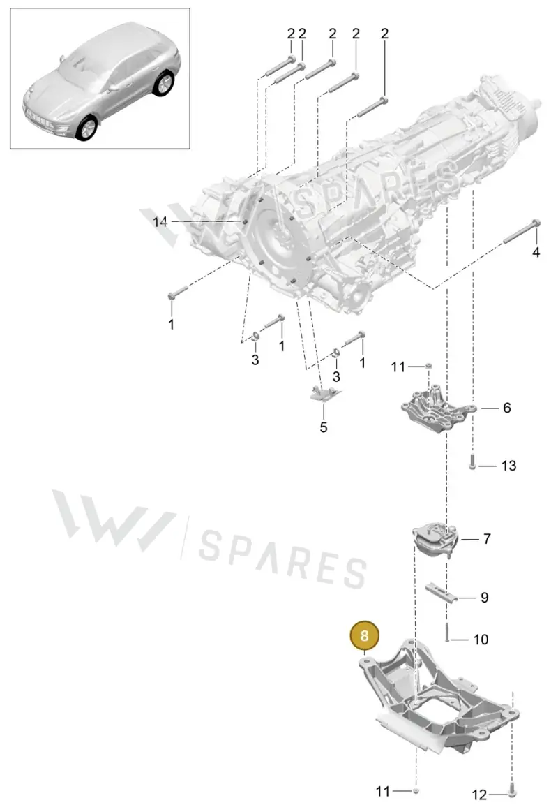 95B399263 — Porsche Macan (2013-2018) diagram p44306010, position 8