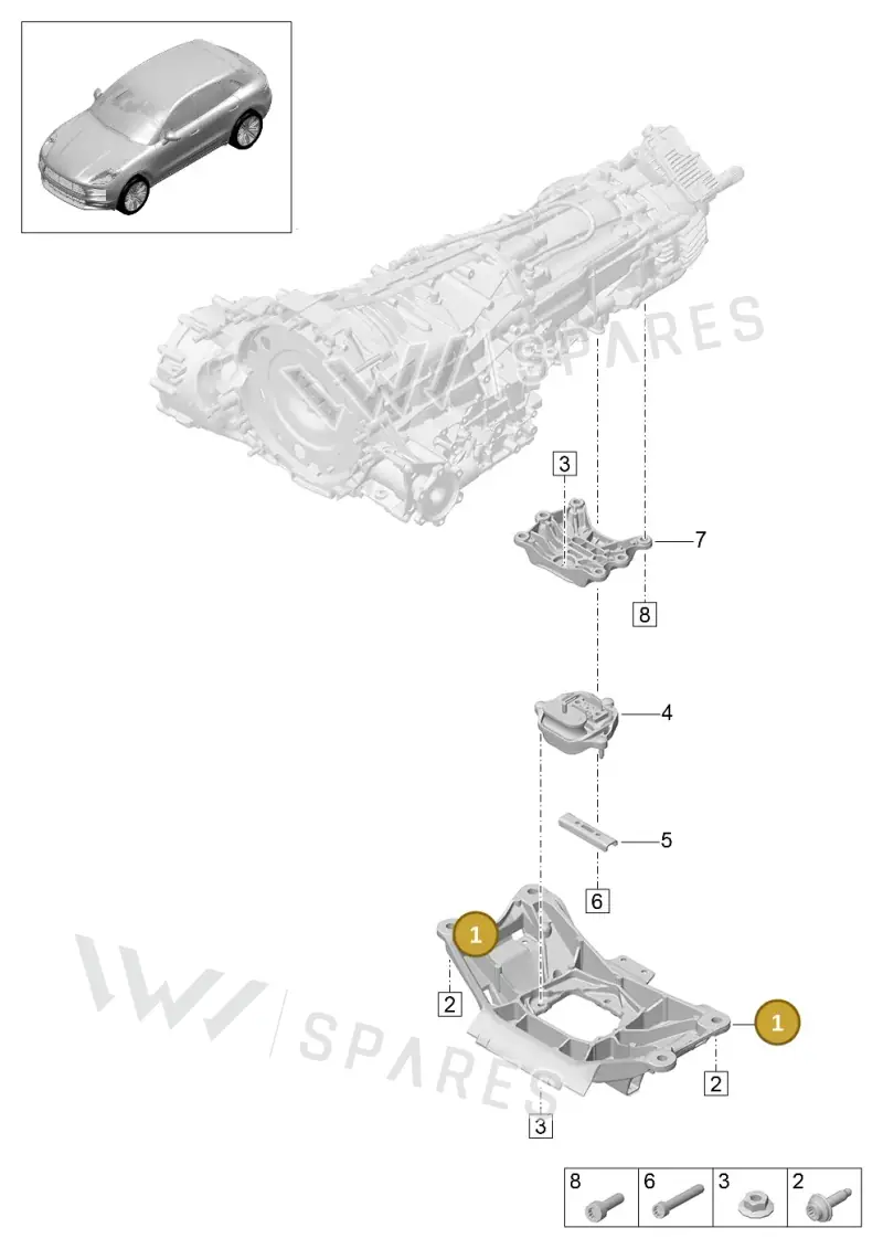95B399263 — Porsche Macan (2018-2022) diagram p52306100, position 1
