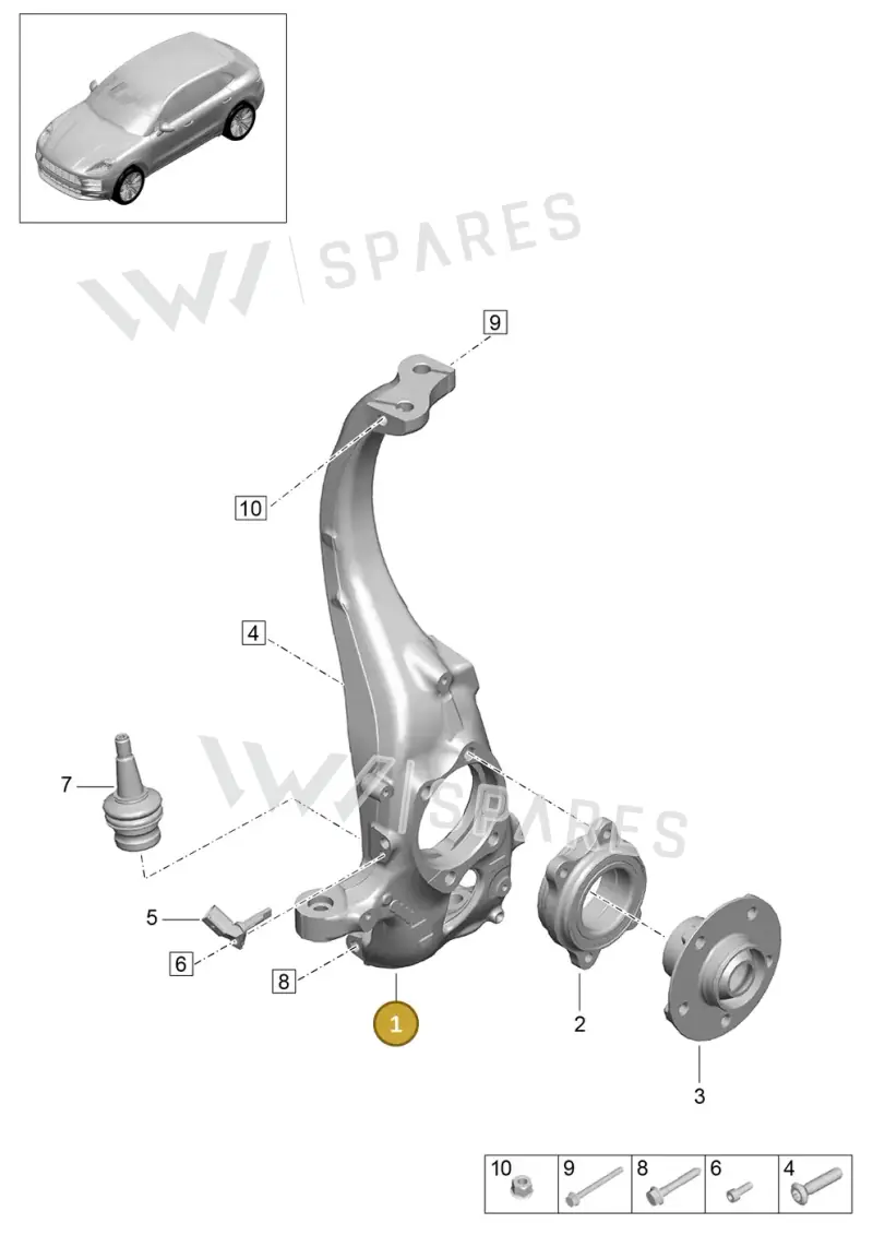 95B407253F — Porsche Macan R4 TFSI (2018-) diagram p52401020, position 1