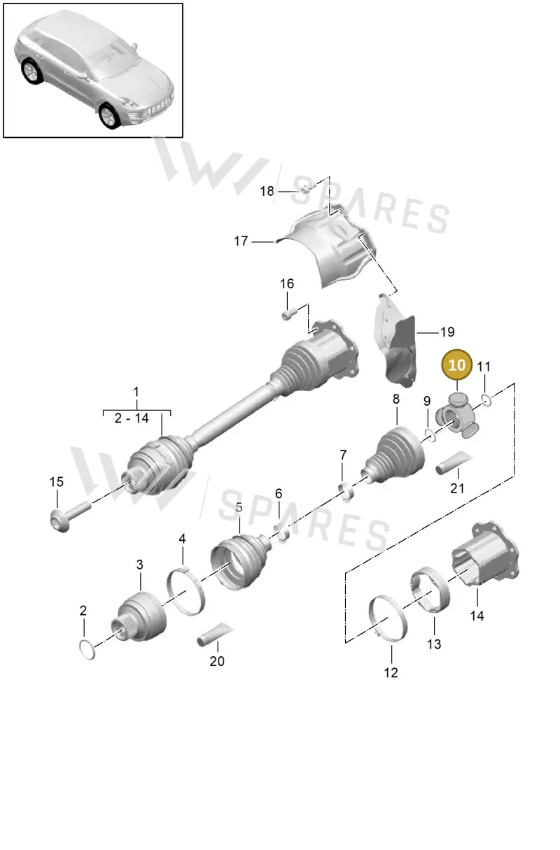 95B407363 — Porsche Macan (2013-2018) diagram p44401025, position 10