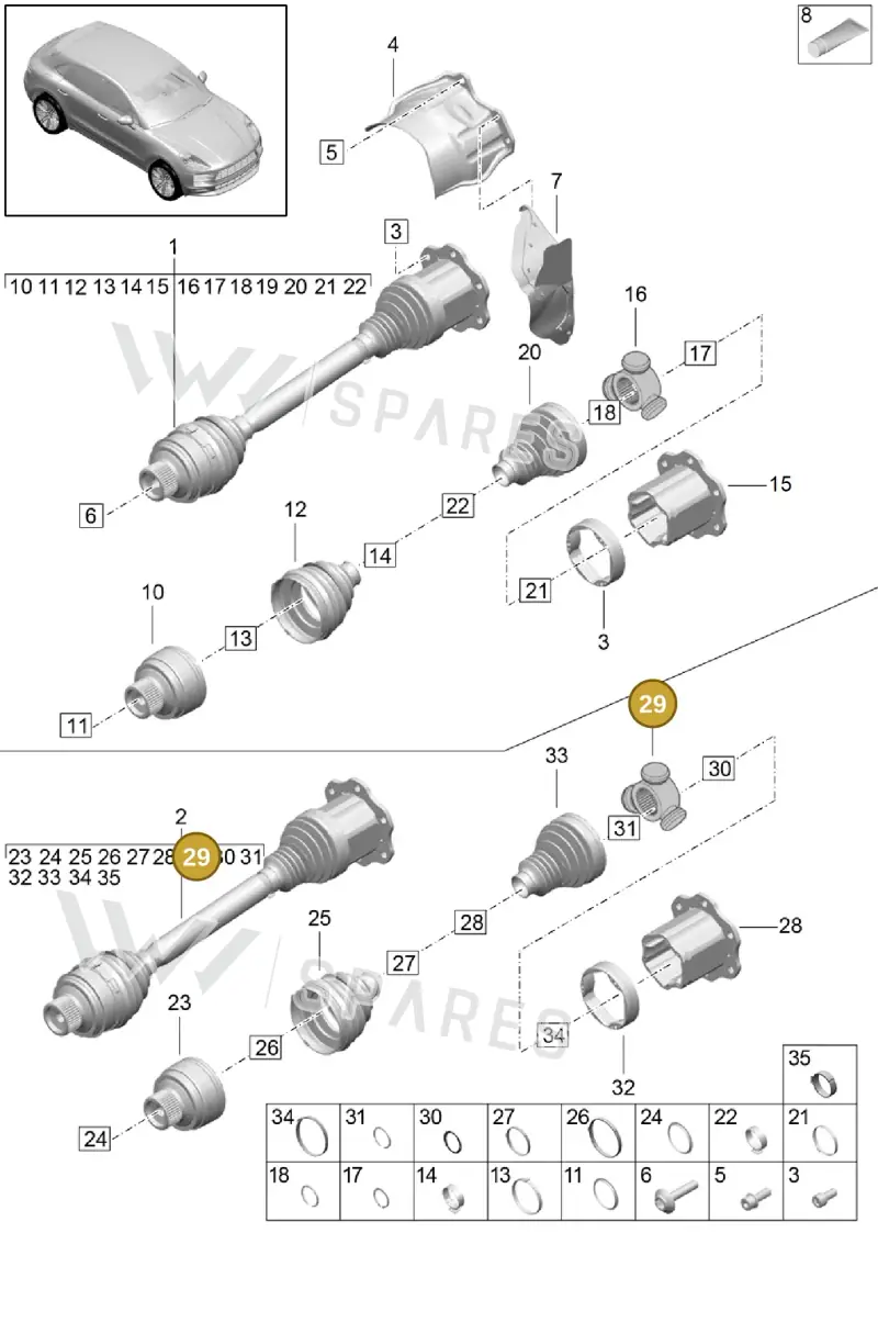 95B407363A — Porsche Macan (2018-2022) diagram p52401030, position 29