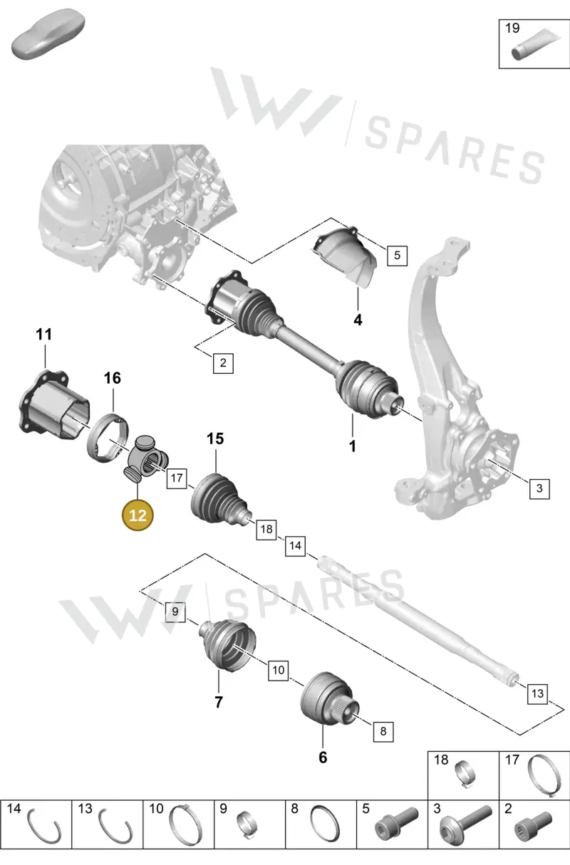 95B407363A — Porsche Cayenne Coupe (2023-2023) diagram p60401100, position 12