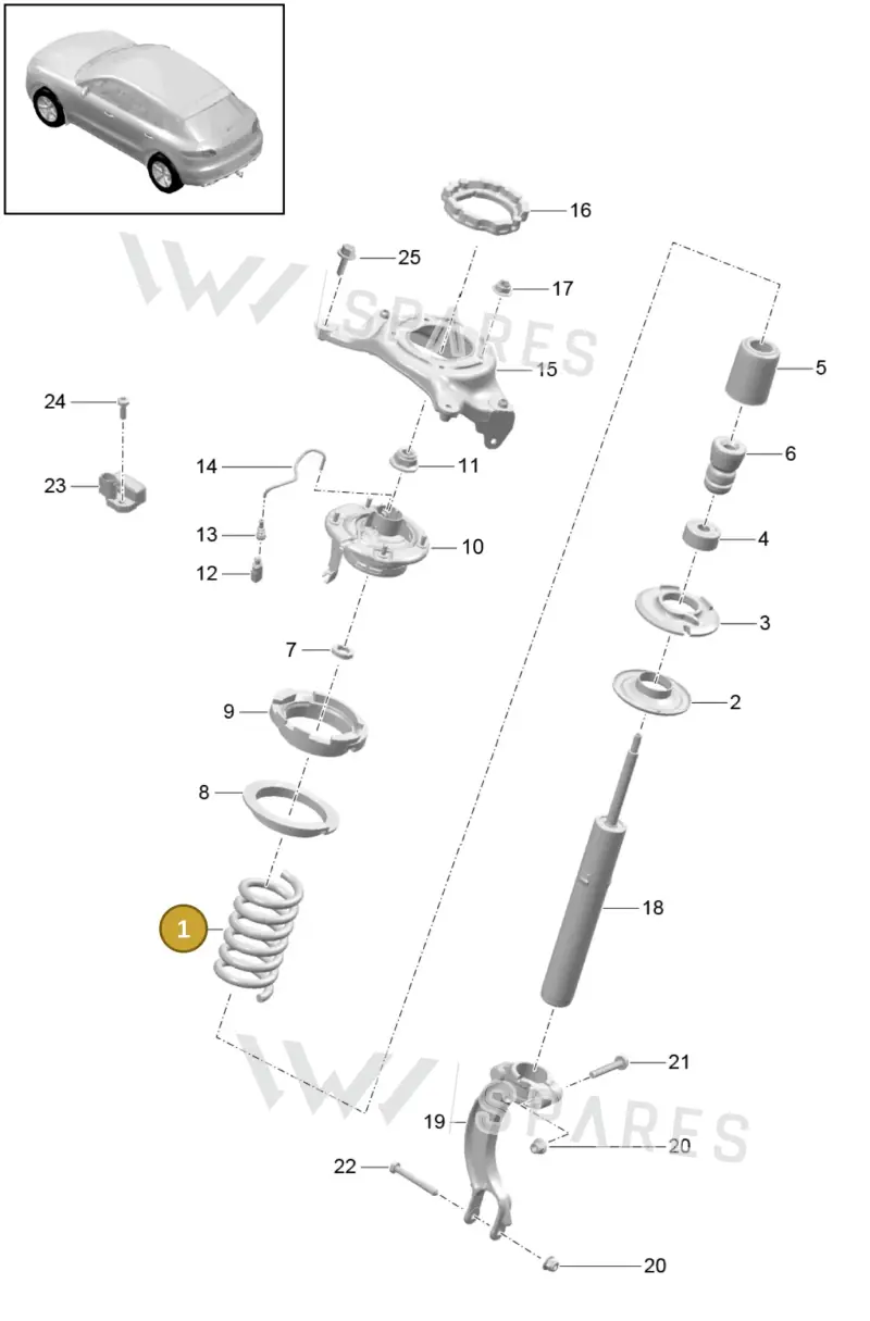 95B411105AG504 — Porsche Macan (2013-2018) diagram p44402000, position 1
