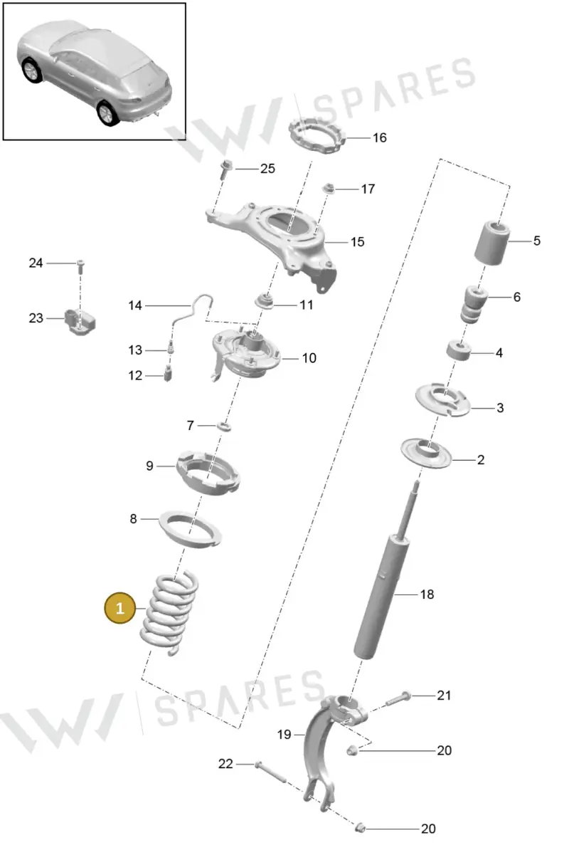 95B411105AP504 — Porsche Macan (2013-2018) diagram p44402000, position 1