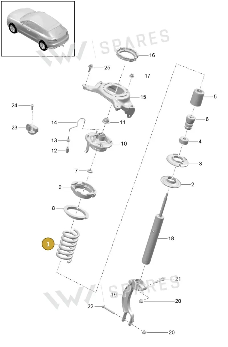 95B411105BB504 — Porsche Macan (2013-2018) diagram p44402000, position 1