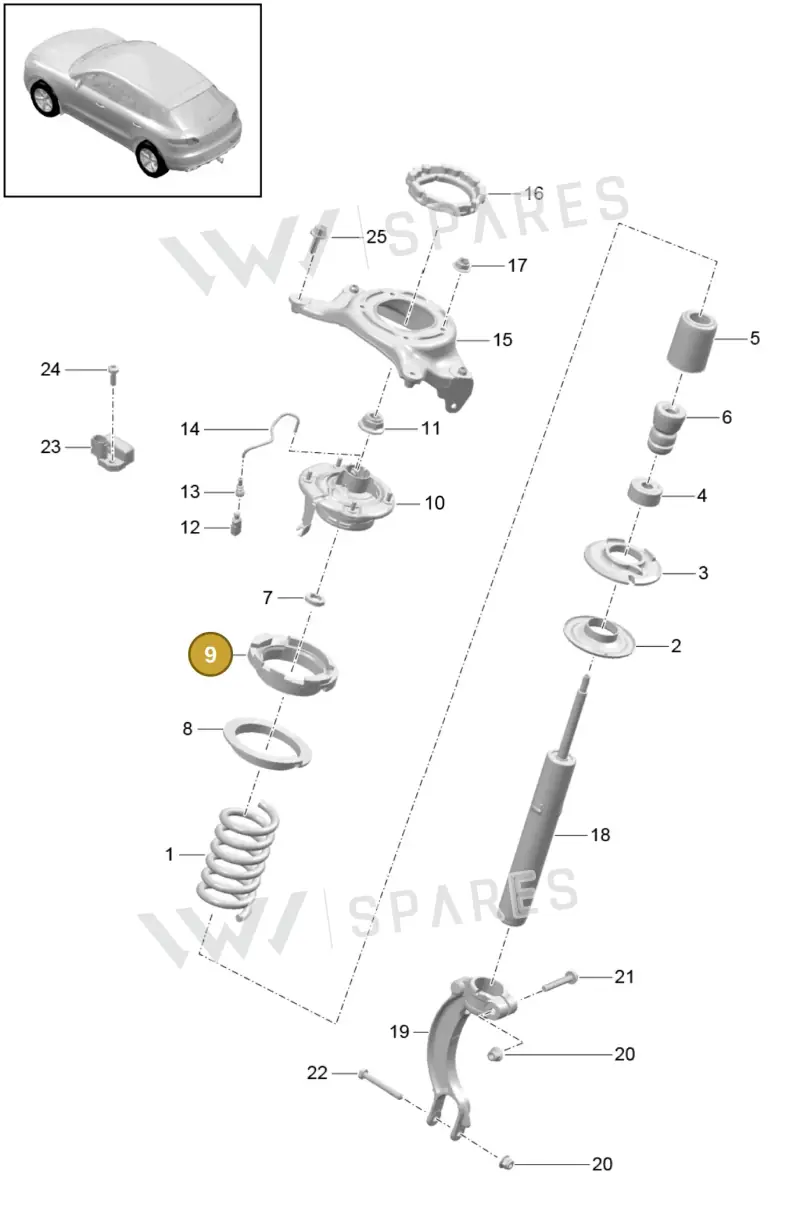 95B411178 — Porsche Macan GTS (2013-2018) diagram p44402000, position 9
