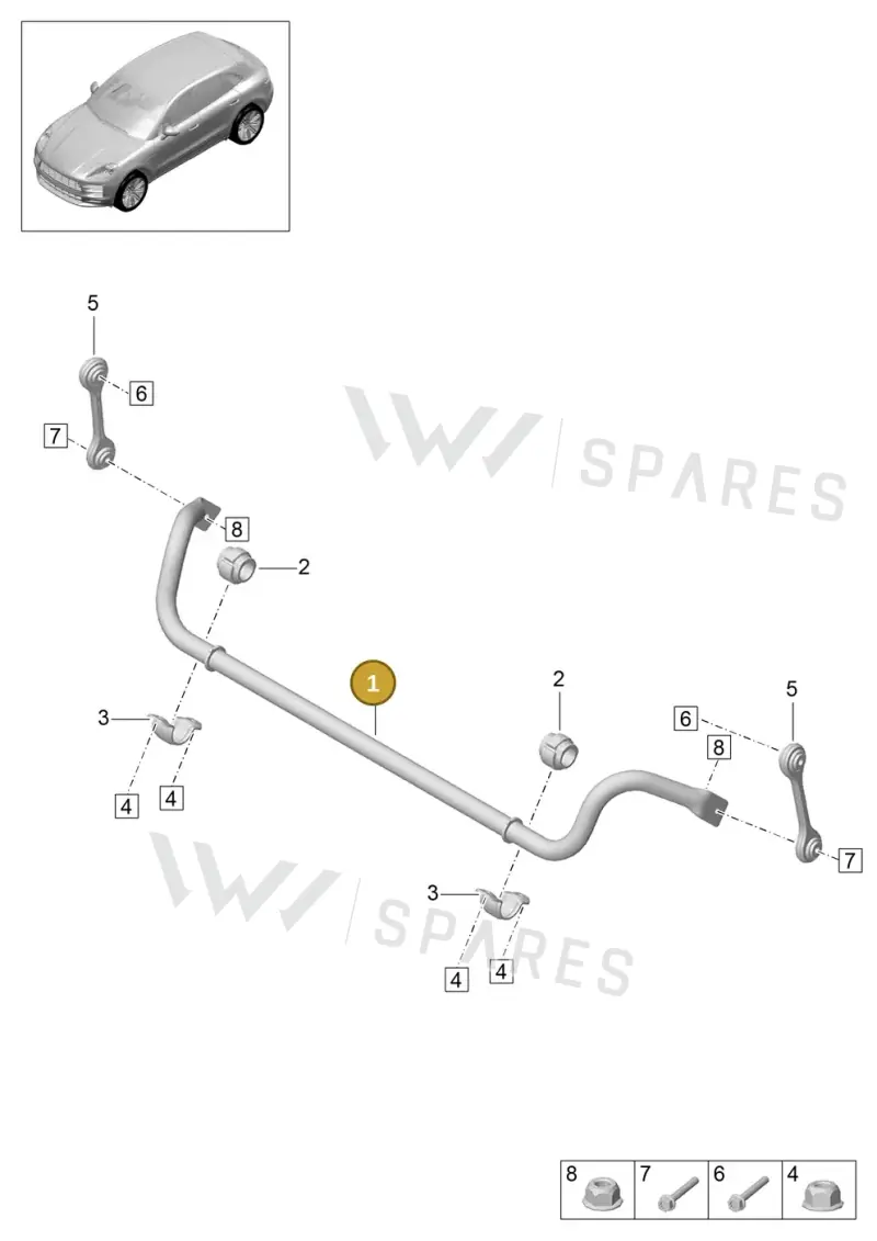 95B411309K — Porsche Macan (2018-2022) diagram p52402030, position 1