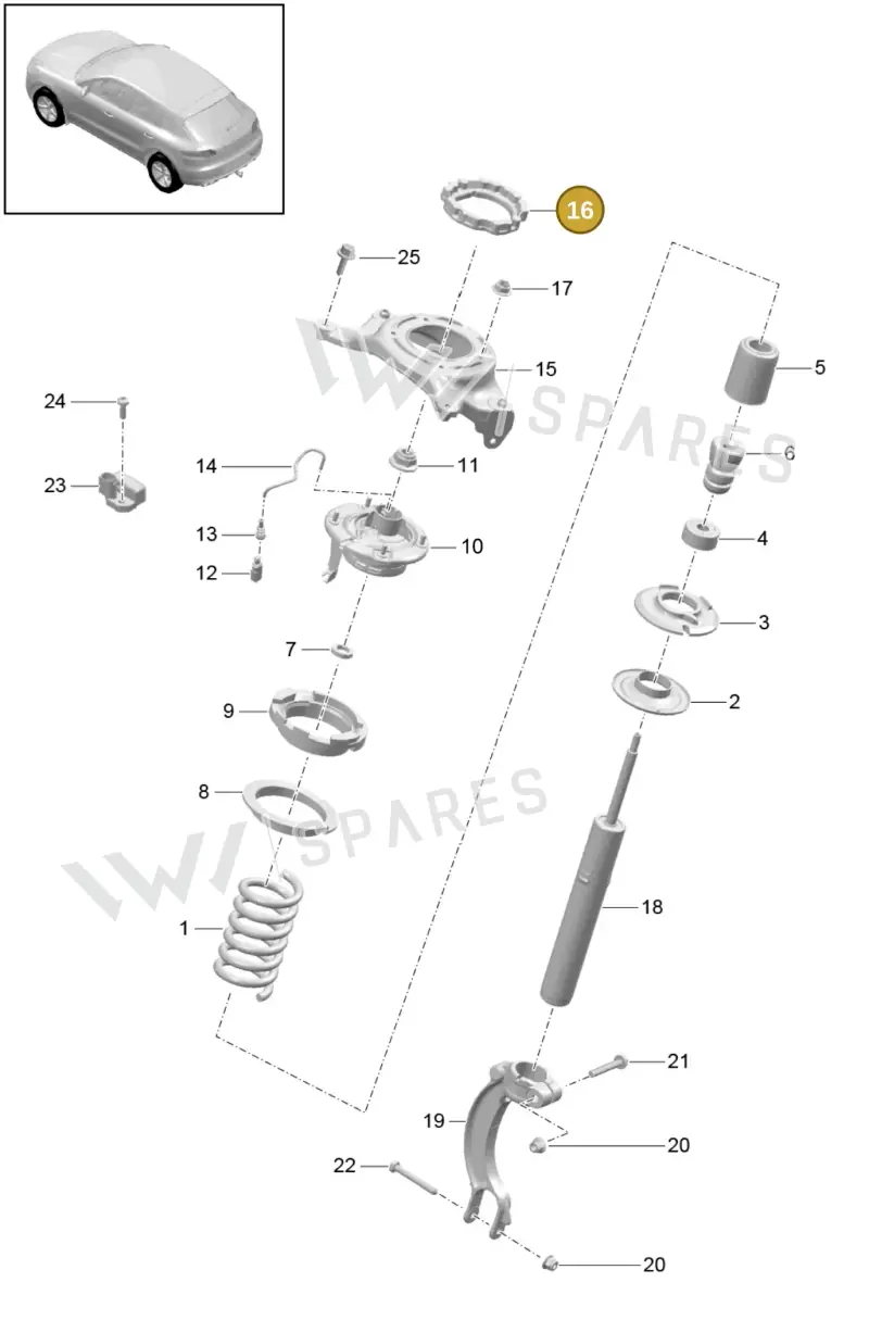 95B412081 — Porsche Macan GTS (2013-2018) diagram p44402000, position 16