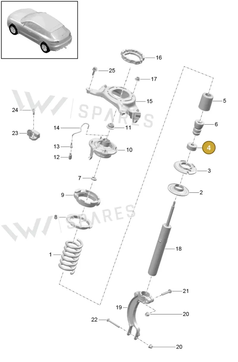 95B412127 — Porsche Macan GTS (2013-2018) diagram p44402000, position 4