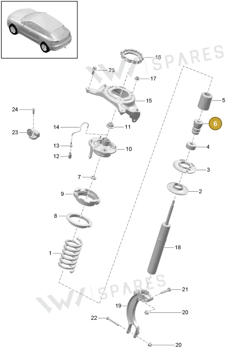 95B412131C — Porsche Macan (2013-2018) diagram p44402000, position 6